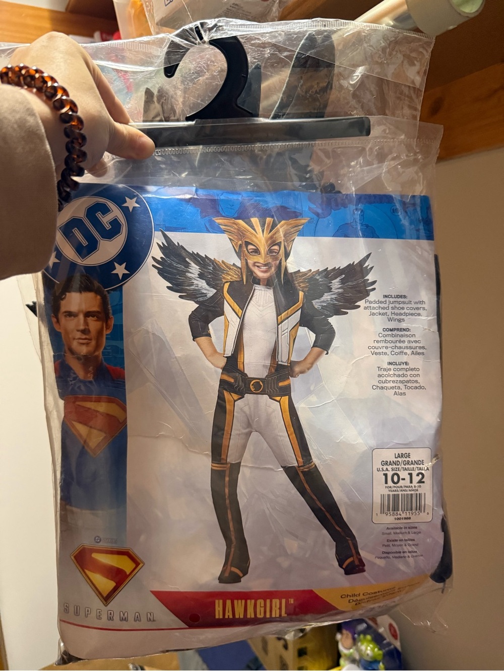 DC Comics Hawkgirl Kids Costume - White, Black & Gold Accents